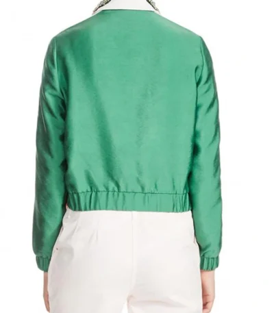 Danna Paola Elite S02 Lu Green Bomber Jacket