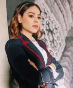 Danna Paola Elite S02 Navy Blue Blazer