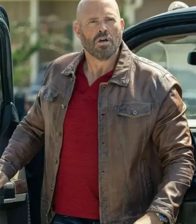 David Denman Peacemaker S02 Brown Leather Jacket
