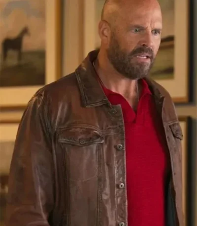 David Denman Peacemaker S02 Brown Leather Jacket