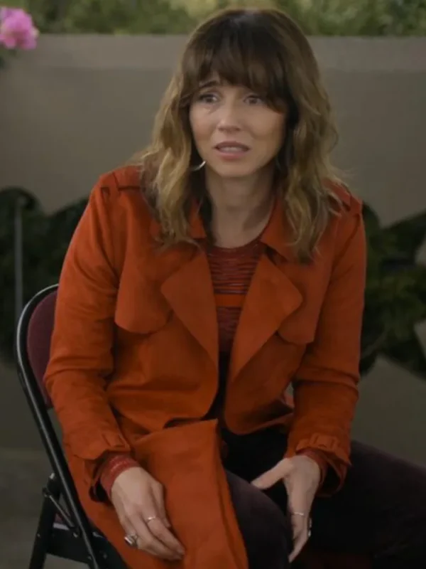 Dead to Me Linda Cardellini Brown Trench Coat