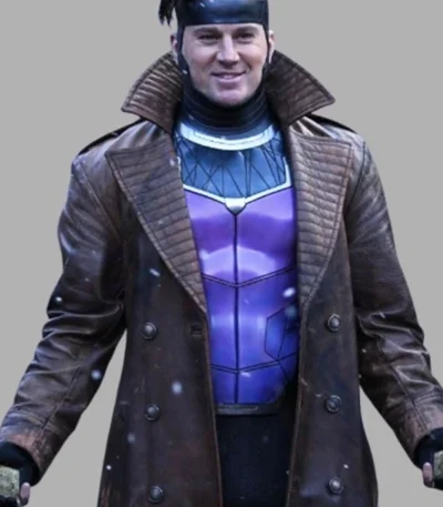 Deadpool and Wolverine 2024 Channing Tatum Brown Leather Coat