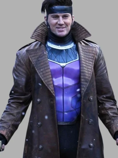 Deadpool and Wolverine 2024 Channing Tatum Brown Leather Coat