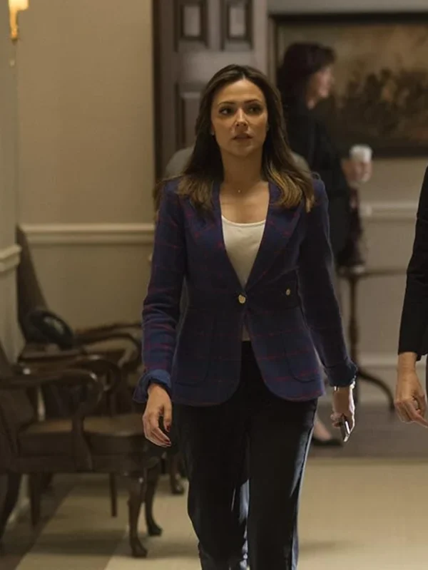 Designated Survivor S2 E11 Emily Rhodes Blue Check Blazer