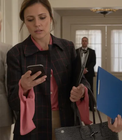 Designated Survivor S3 E2 Emily Rhodes Check Coat