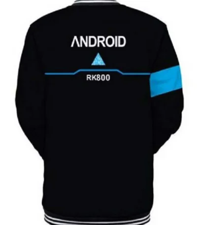 Detroit Become Human Connor Black Varsity Jacket