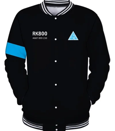 Detroit Become Human Connor Black Varsity Jacket