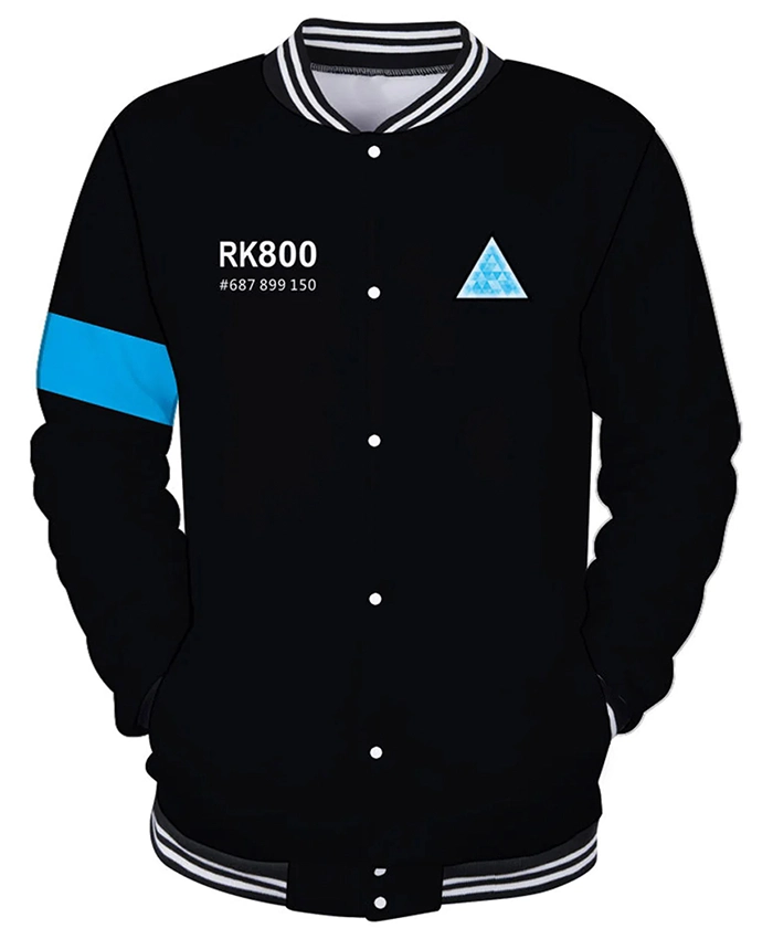 Detroit Become Human Connor Black Varsity Jacket Detroit Become Human Connor Black Varsity Jacket