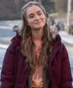 Dexter New Blood Audrey Bishop Maroon Hood Jacket
