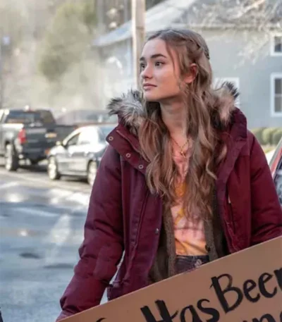 Dexter New Blood Audrey Bishop Maroon Hood Jacket