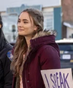 Dexter New Blood Audrey Bishop Maroon Hood Jacket