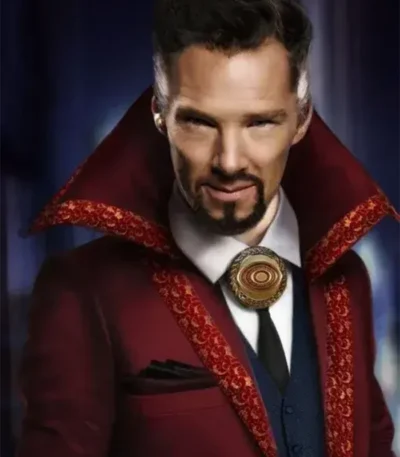 Doctor Strange Benedict Cumberbatch Long Red Coat