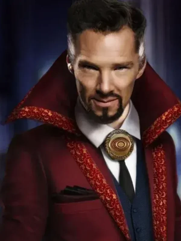 Doctor Strange Benedict Cumberbatch Long Red Coat