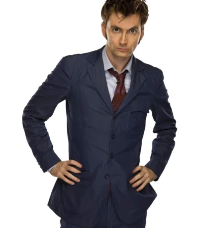 Doctor Who David Tennant 10th Doctor Brown Pinstripe Suit