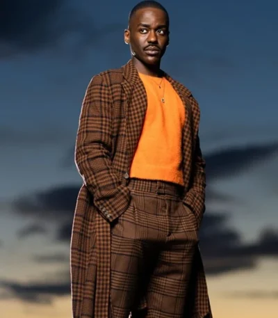 Doctor Who Ncuti Gatwa Plaid Coat