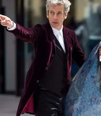 12 Doctor Maroon Velvet Coat