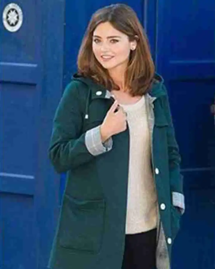Doctor Who Season 8 Clara Oswald Green Cotton Coat Doctor Who Season 8 Clara Oswald Green Cotton Coat