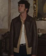 Dominic Sessa Now You See Me 3 Brown Leather Jacket