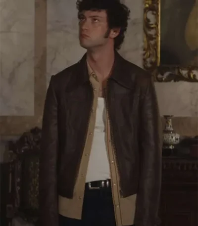 Dominic Sessa Now You See Me 3 Brown Leather Jacket
