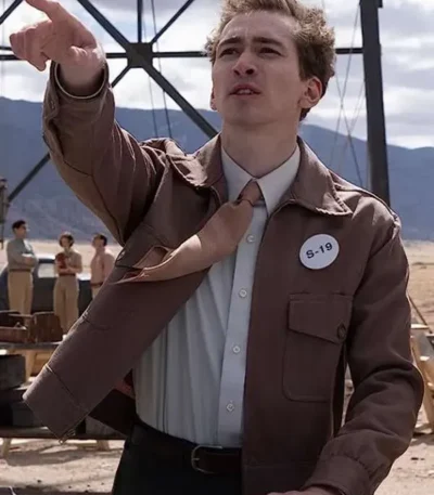 Dylan Arnold Oppenheimer Brown Cotton Jacket