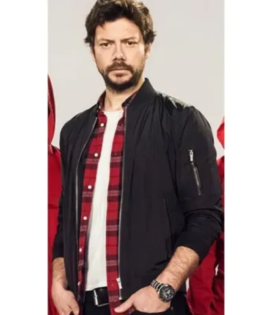 EL Professor Money Heist Black Cotton Jacket