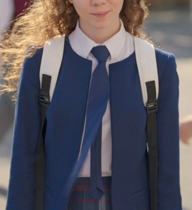 Ece Yüksel Love 101 Blue Collarless Coat Ece Yüksel Love 101 Blue Collarless Coat