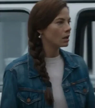 Echoes S01 Leni and Gina Blue Denim Trucker Jacket
