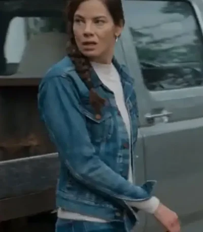 Echoes S01 Leni and Gina Blue Denim Trucker Jacket