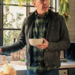 Ed Helms Family Switch 2023 Grey Cotton Jacket