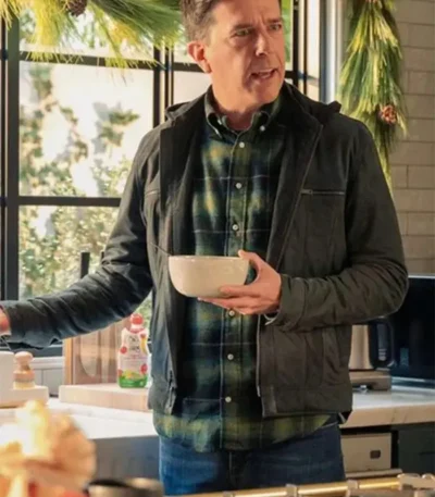 Ed Helms Family Switch 2023 Grey Cotton Jacket