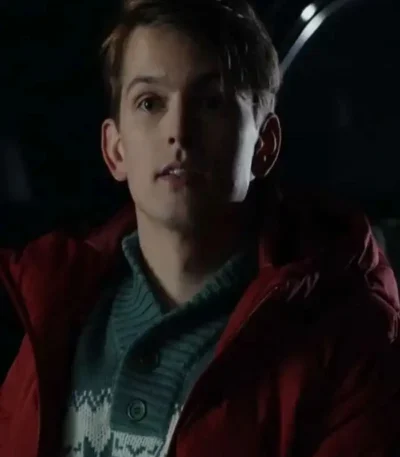 Eddie It’s a Wonderful Knife 2023 Red Puffer Jacket