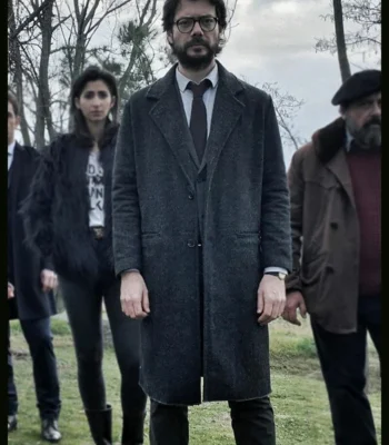 El Professor Money Heist Wool Coat