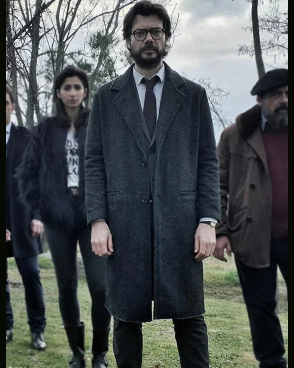 El Professor Money Heist Wool Coat