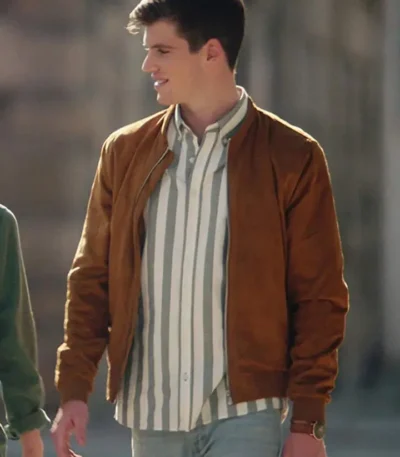 Elite Guzmán Brown Bomber Suede Leather Jacket