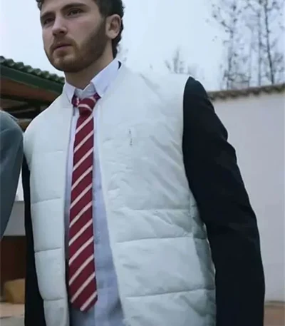 Elite S07 Álvaro de Juana White Puffer Vest