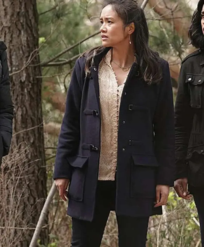 Ella Jones La Brea Season 02 Blue Wool Coat Ella Jones La Brea Season 02 Blue Wool Coat