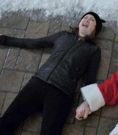 Ellie Kemper Home Sweet Home Alone Black Puffer Coat