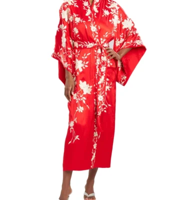 Embroidered Kimono Robe