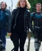 Emilia Harcourt Peacemaker S01 Black Puffer Jacket