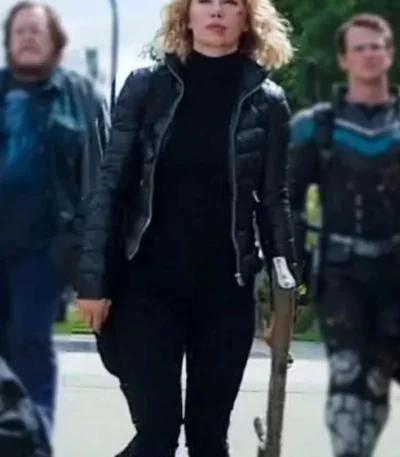 Emilia Harcourt Peacemaker S01 Black Puffer Jacket