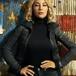 Emilia Harcourt Peacemaker S01 Black Puffer Jacket