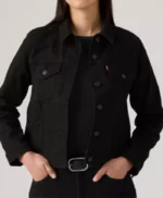 Emilia Harcourt Peacemaker S02 Black Denim Jacket