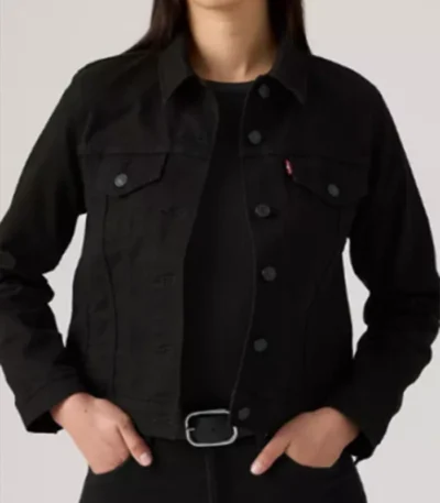 Emilia Harcourt Peacemaker S02 Black Denim Jacket