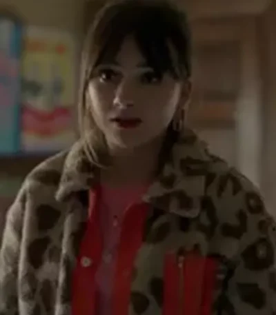 Emilia Jones Locke and Key S02 Leopard Print Jacket