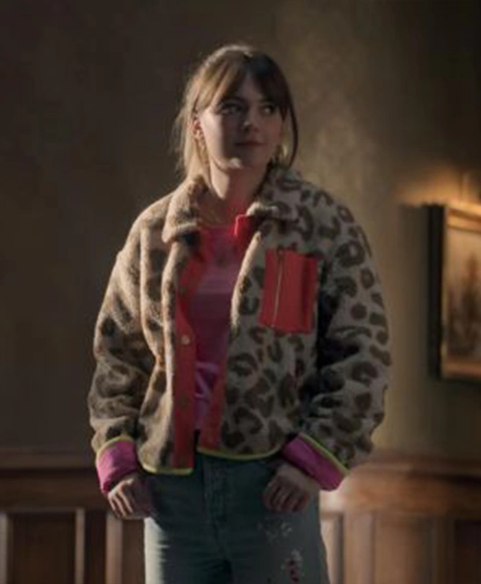Emilia Jones Locke and Key S02 Leopard Print Jacket Emilia Jones Locke and Key S02 Leopard Print Jacket