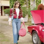 Emily Cooper Emily In Paris Red Plaid Jacket