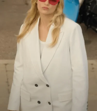 Emily In Paris Camille White Cotton Coat
