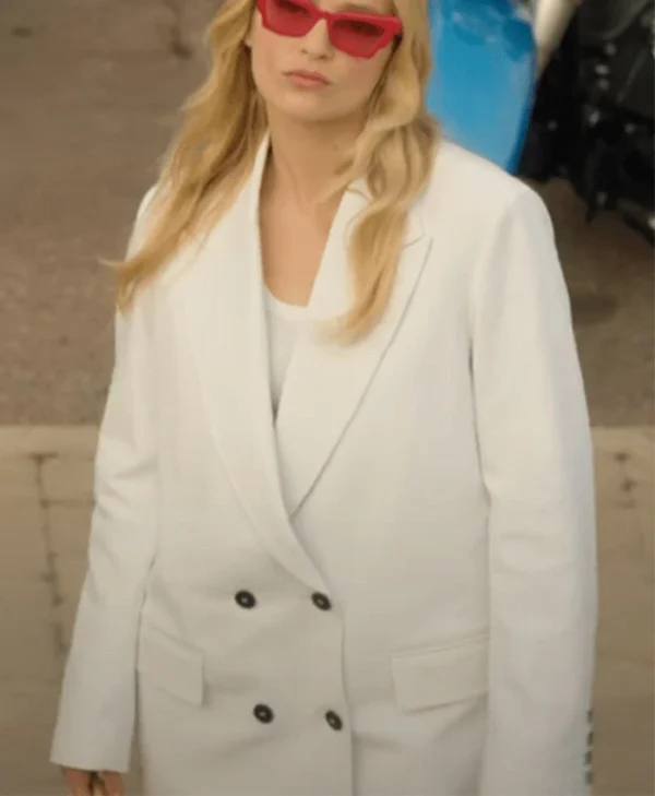 Emily In Paris Camille White Cotton Coat