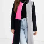 Emily In Paris Emily Cooper Black and Pink Coat