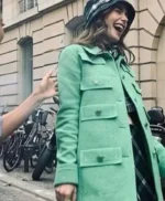 Emily In Paris Emily Cooper Green Multi Pocket Coat